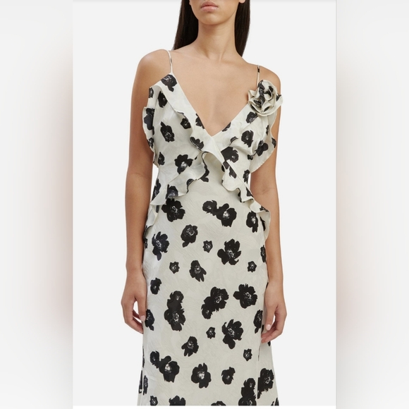 #135 Bardot Olea Floral Ruffle Midi/ Maxi Dress NWT - Picture 5 of 9